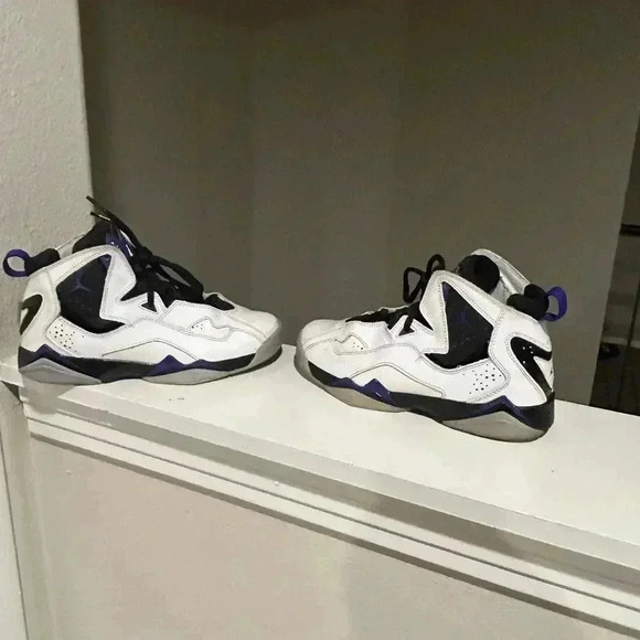 Nike Other - NIKE AIR JORDAN True Flight White/Black/Purple Sneakers Size 4.5Y
